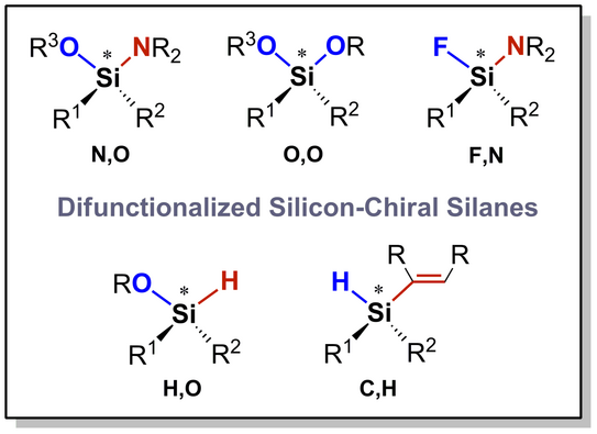 Difunctionalized silicon‐chiral silanes