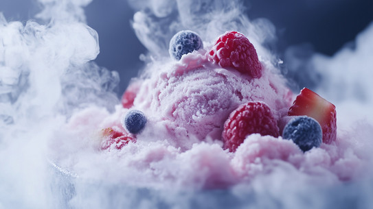 Eis mit Früchten