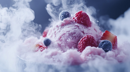 Eis mit Früchten