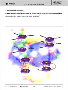 Frontiespiece published by Chem. Eur. J. in 2019 showing hierarchical and spring-like lithium-based titanium(IV) helicates