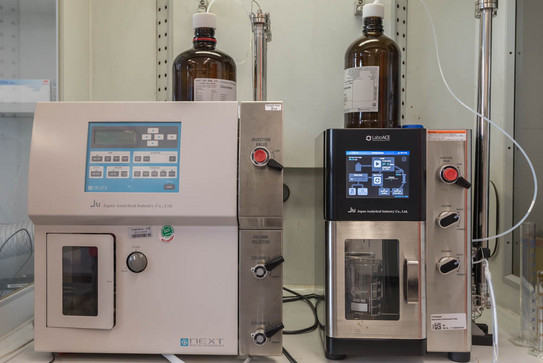 Two preparative recycling gel permeation chromatography systems