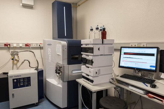 High-resolution time of flight system Bruker timsTOF