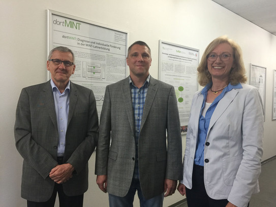 Prof. Jurschat, Prof. Schirrmacher, Prof. Melle (Dekanin)
