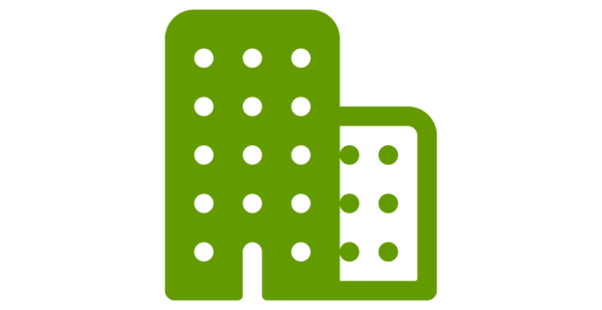 grünes Hochhaus Icon